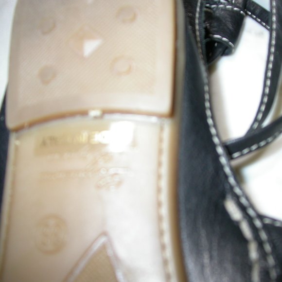 Black Leather Gladiator Sandals - Picture 8 of 8